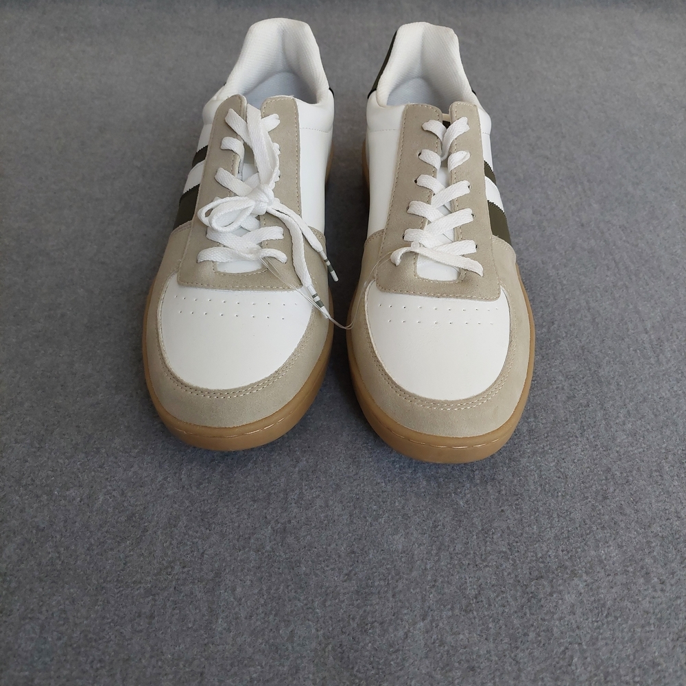 NEW Ben Sherman Hyde Men’s Sneakers | White Olive Gum Sole | Size 13